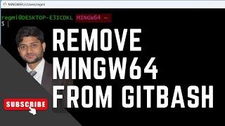 Remove MINGW64 from GitBash Terminal Prompt