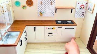 Miniature kitchen set installation ASMR Re-ment collection