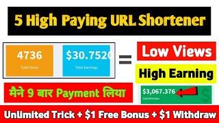 5 Highest Paying URL Shortener In 2025 | Daily Payment | No Captcha | Make Money Online From home