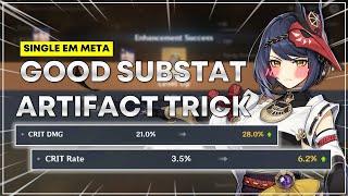 Good Substat Artifact Trick ( Single EM Meta ) - Genshin Impact