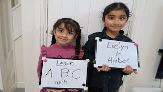 Phonics ABC alphabet with Evelyn and Amber | for kids