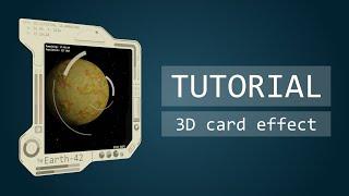 Blender 3D card effect - simplified tutorial