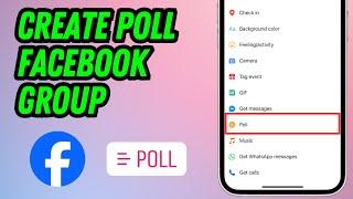 how to create a poll on facebook group