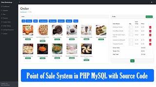 POS (Point of Sale System) Order Management System in PHP 8 with MySQL