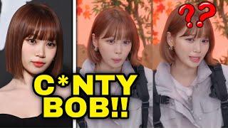 LE SSERAFIM Chaewon’s reaction to getting called “C*NTY BOB” #kpop