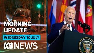 Teen linked to fatal crash in Melbourne arrested + Joe Biden speaks to NATO leaders | ABC News