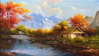 How I Paint Landscape Just By 4 Colors Oil Painting Landscape Step By Step 73 By Yasser Fayad