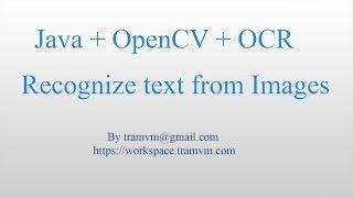 How to recognize text from image with Java OpenCv OCR