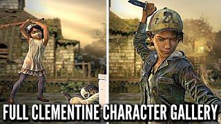 ALL CLEMENTINE Character Animations, Voice Lines, and Outfits - The Walking Dead: Definitive Edition