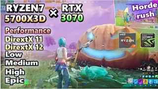 RTX 3070×Ryzen7 5700X3D/fortnite chapter5 Season4/performance DirextX 11 12/FPS/フォートナイト/2024