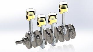 SolidWorks Engine Design: Step-by-Step Parts and Assembly Guide