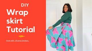 How to make wrap skirt with pockets|easy method #how#easytutorial#sew#flare