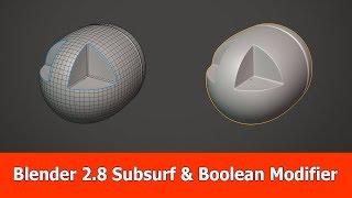 Blender 2.8 Subsurf & Boolean Modifier Tutorial