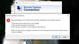 Troubleshooting Windows remote desktop connection problems