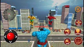 Incredible Superhero Hulk vs 4 Hulk Optimus Prime Robot - Monster Superhero City Robots Rescue