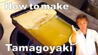 How to make Tamagoyaki (Japanese Omelette/ dashimaki) by Michelin Sushi Chef