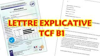 lettre explicative tcf b1