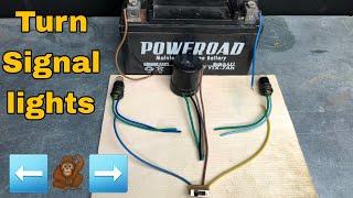 How to wire a turn signal flasher relay directional blinker for a car, scooter