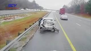 Car Driver Brake Checks A Semi And Pays The Price