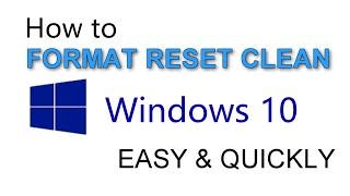 How to FORMAT YOUR PC WITHOUT SOFTWAREReset your Windows 10 and make it like New AGAIN