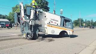 Wirtgen Mini Milling Machine Doing Joint Repair for a Mill and Fill Job