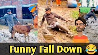 Funny Fall down | Reaction on azra imran funny videos | Pashto funny