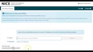 How to access Healthcare Databases Advanced Search (HDAS)