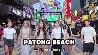 [4K]  Walking A Day in Patong Beach Sunrise Serenity to Bangla Road Madness Phuket, Thailand 2024