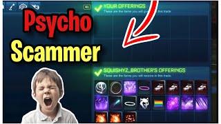 Psycho Rich Kid Loses Whole Inventory! (Scammer Gets Scammed) Rocket League