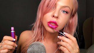 ASMR Lipstick/Lipgloss Application ~ Up Close