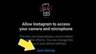 Allow Instagram to access your camera and microphone