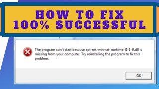 PUBG LITE Fix The program can't start because api-ms-win-crt-runtime-l1-1-0.dll is missing from your