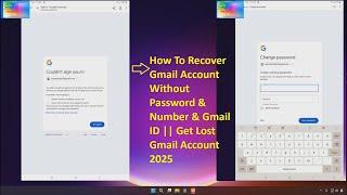 How To Recover Gmail Account Without Password & Number & Gmail ID || Get Lost Gmail Account  2025