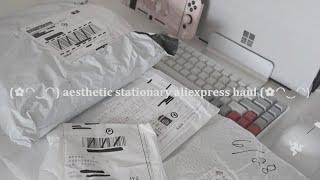 an aesthetic [stationary] aliexpress haul  asmr unboxing, no talking