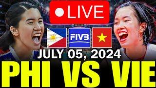 PHILIPPINES VS. VIETNAM LIVE NOW - JULY 05, 2024 | FIVB CHALLENGER CUP 2024  #fivblive
