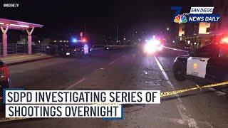 SDPD Investigating Series of Shootings Overnight| San Diego News Daily| NBC 7 San Diego