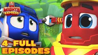 4 Full Episodes! Milo, Nate, and more!  Mighty Express SEASON 4  - Mighty Express Official