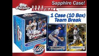 2022 Topps Chrome SAPPHIRE 1 Case (10 Box) TEAM Break #4 eBay 09/16/24