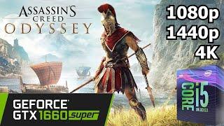 Assassin's Creed Odyssey - GTX 1660 Super + i5 8500 - 1080p/1440p/4K - Gameplay Benchmark