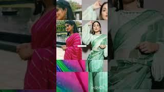 Shivangi Joshi aka Naira Hina Khan aka Akshara ️in Pink & Green saree️#actresses #yrkkh#viral