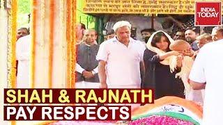 Amit Shah And Rajnath Singh Pay Last Respects To Sushma Swaraj | Live