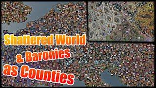 Crusader Kings III: Shattered World & Baronies as Counties | Time lapse (867–1769) in 3 Min!