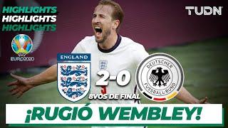 Highlights | Inglaterra 2-0 Alemania | UEFA Euro 2020 | 8vos Final | TUDN