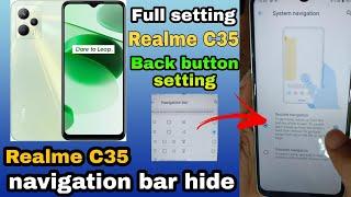 Realme c35 back button settings // Realme c35 navigation bar