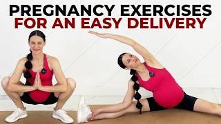 BEST Pregnancy Exercise For Easy Delivery (Safe For First, Second and Third Trimester)