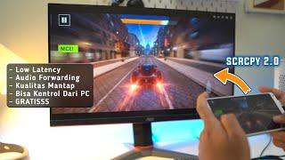 AMAZING UPDATE! Mirroring HP Android Ke PC + Audio Tanpa Splitter Dengan SCRCPY 2.0 MANTAP