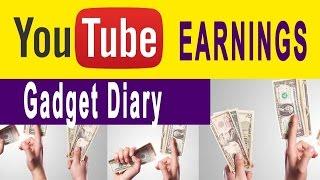 Gadget Diary youtube earnings Jan 2017(my personal estimation)