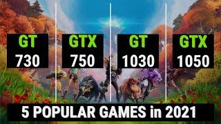 GeForce GT 730 vs GTX 750 vs GT 1030 vs GTX 1050 = CS:GO / MC / WoT / GTAV / FORTNITE in 2021