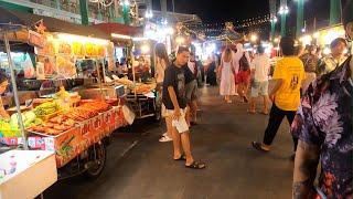 Night crossing of the Banzaan Fresh Market Patong / Thailand