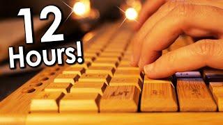 [12 Hours ASMR] Wooden Keyboard Typing  No Talking